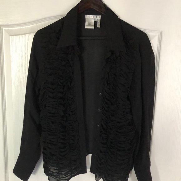 Women’s Sheet Tuxedo Blouse - 100% silk - Picture 1 of 6